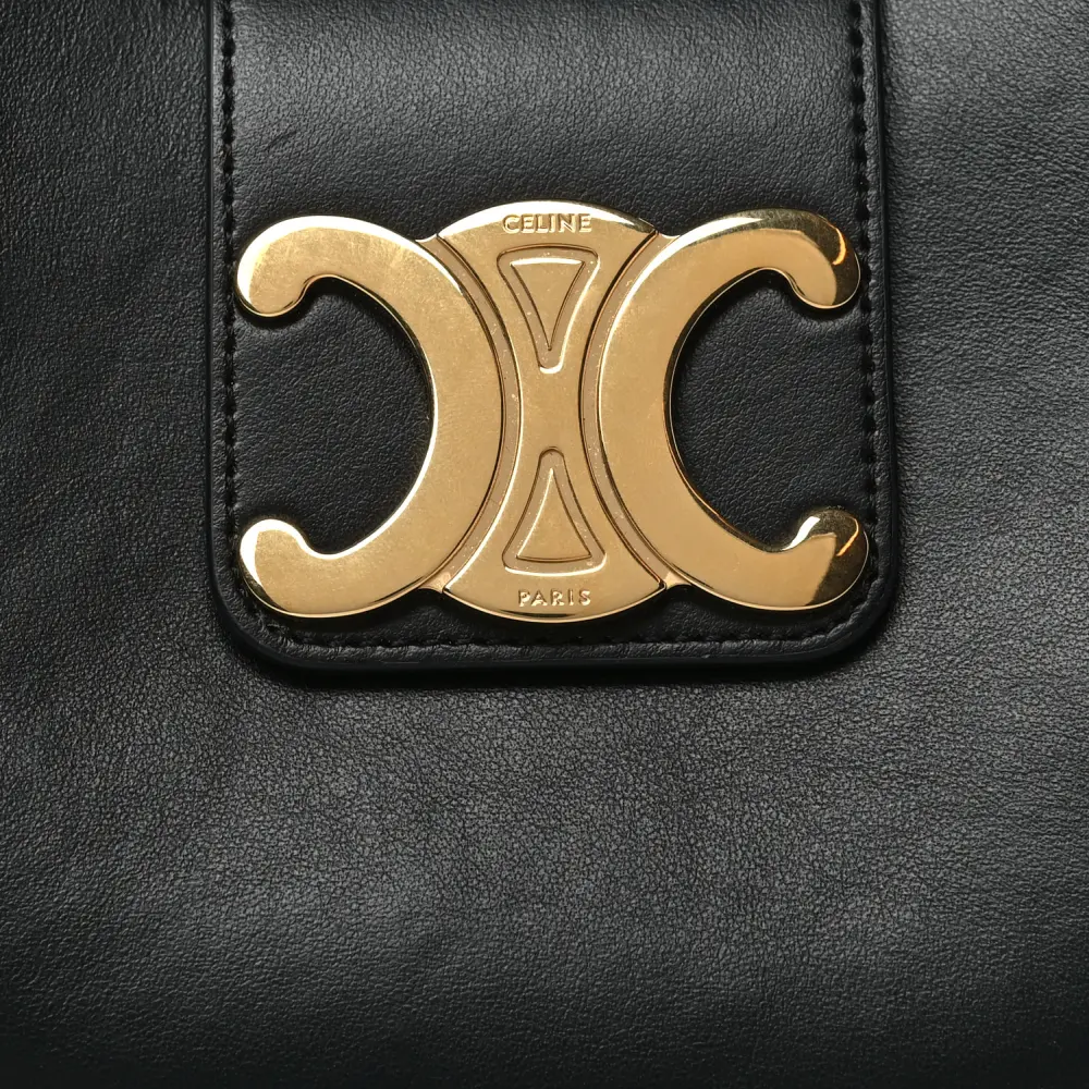 Lushentic Bag - Celine Medium Ava Triomphe in Black Leather - Image 7