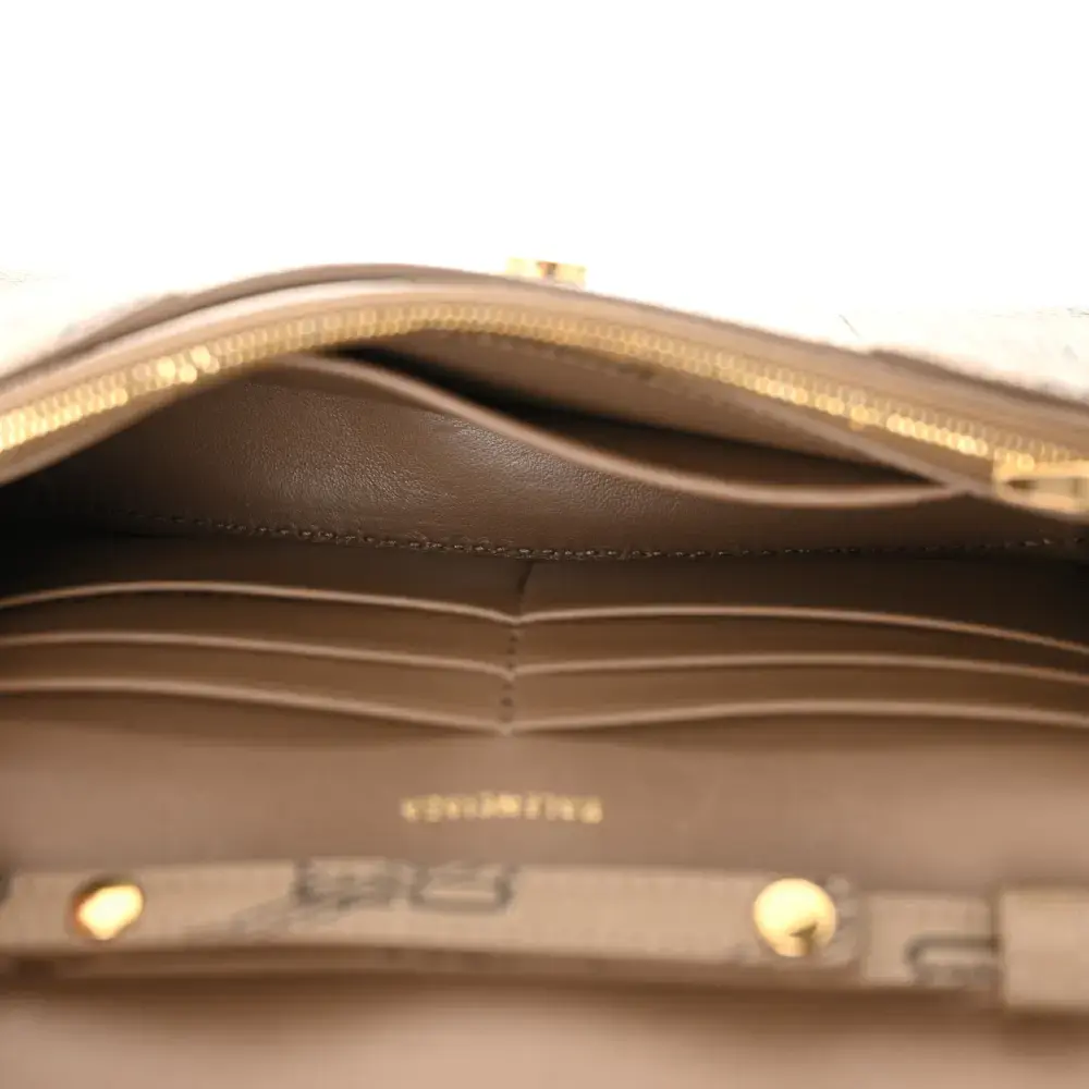 Lushentic Designer Bags BB Monogram Hourglass Chain Bag Beige Brown - Image 7