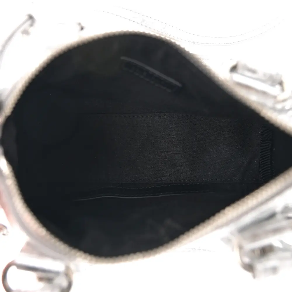 Lushentic Grade Handbags - Crystal Neo Nano Cagole Handbag Silver - Image 7