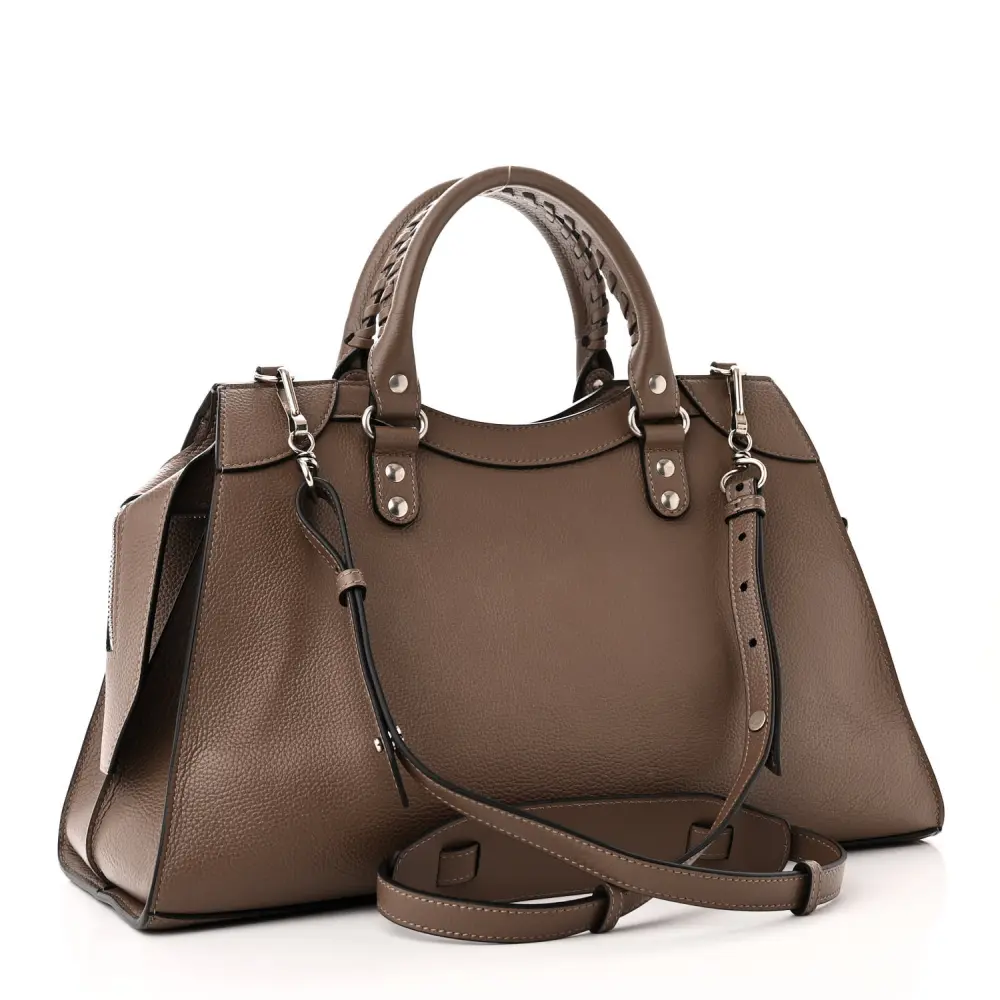 Lushentic Reviews Large Neo Classic City Bag in Mink Grey Leather - Image 3