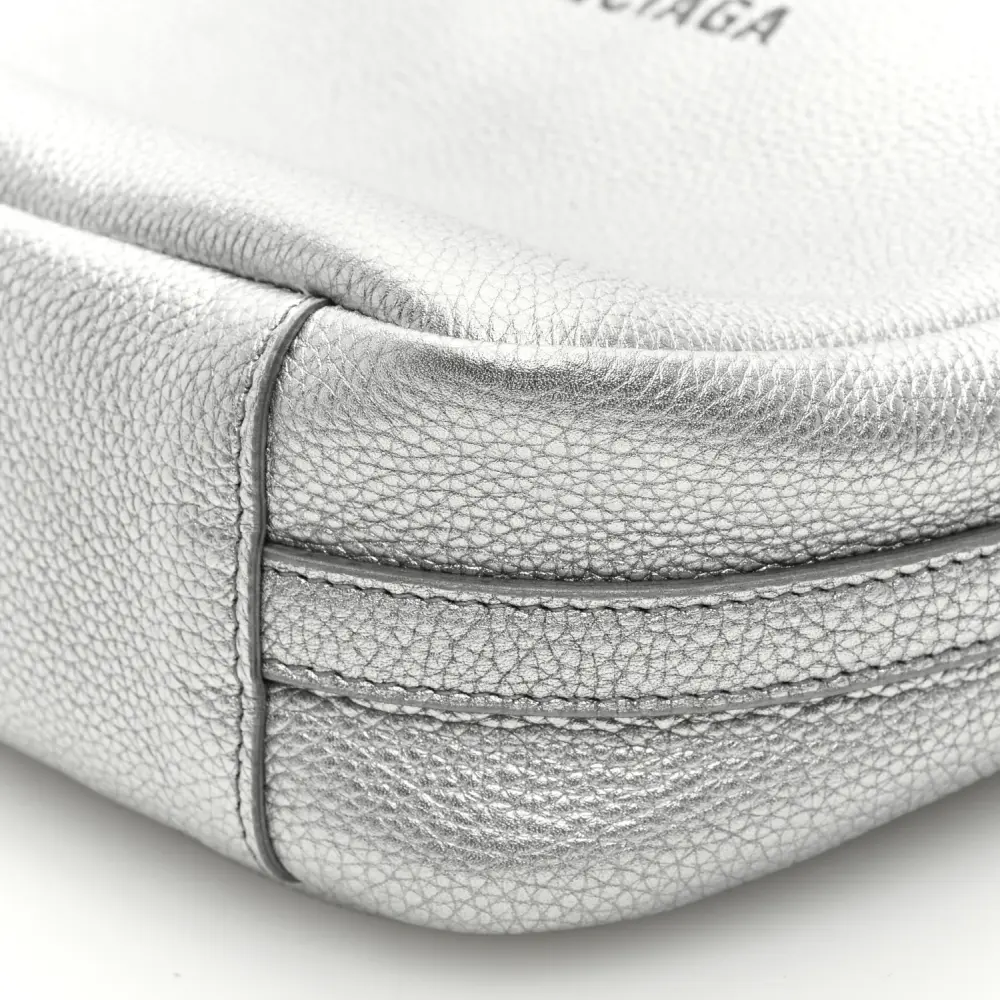 Lushentic Grade Replica M Everyday Camera Bag - Metallic Silver Leather - Image 3