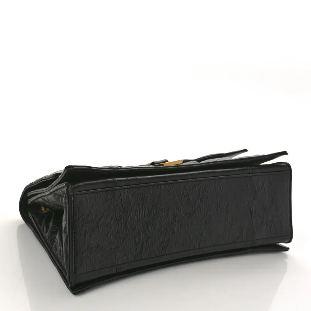 Lushentic Replicas Medium Crush Chain Bag - Black Quilted Calfskin Leather - Image 6