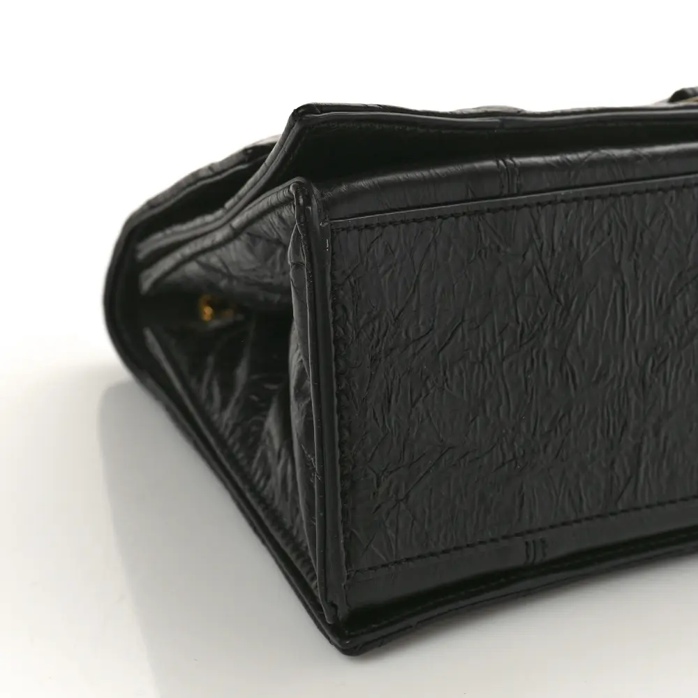 Lushentic Replicas Medium Crush Chain Bag - Black Quilted Calfskin Leather - Image 5