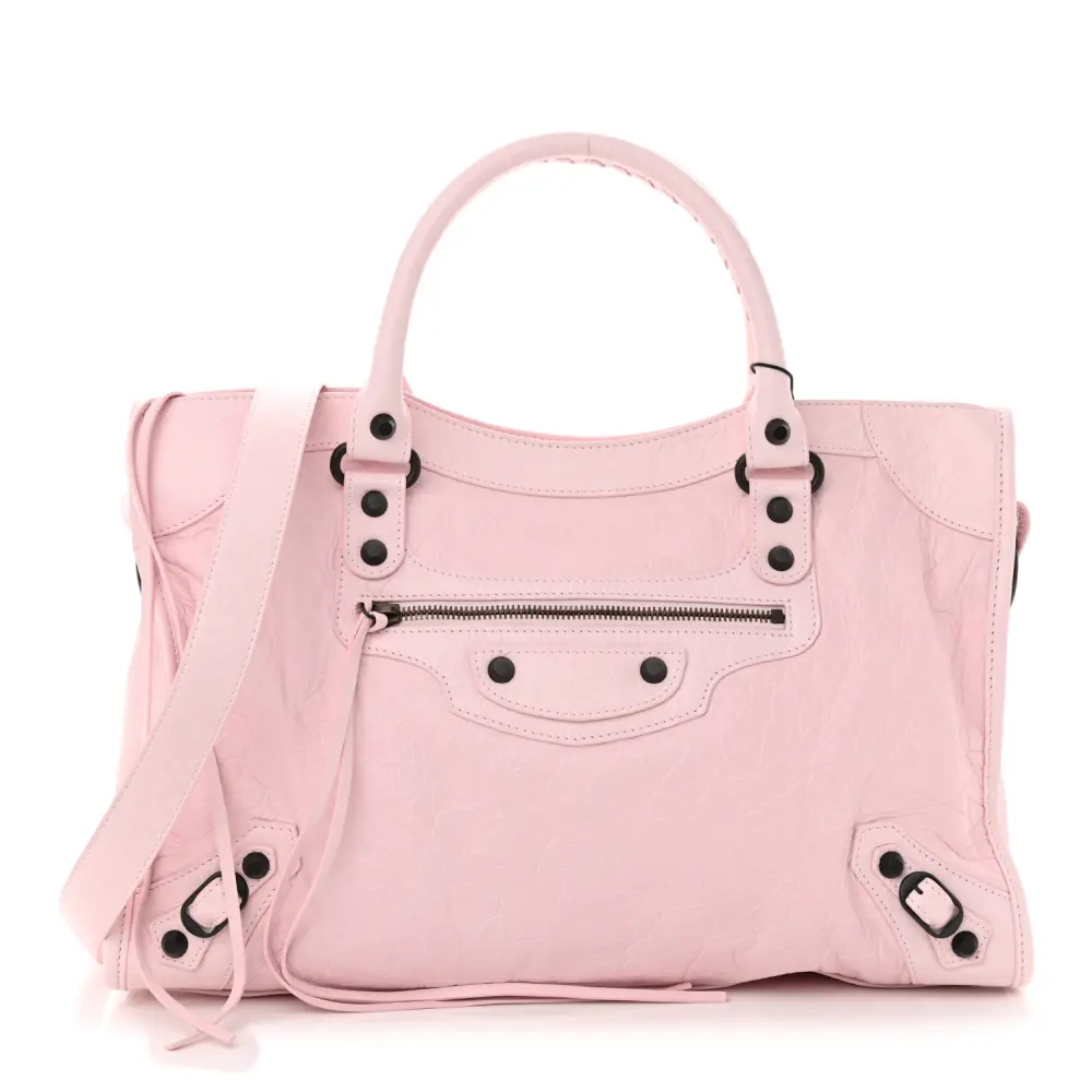 Lushentic Grade Replica Bags Medium Le City Light Pink Arena Storico Leather Incognito Hardware