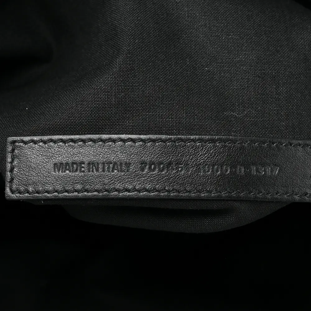 Lushentic Bag Medium Neo Cagole City Handbag Black Washed Denim BB Monogram Silver Hardware - Image 2