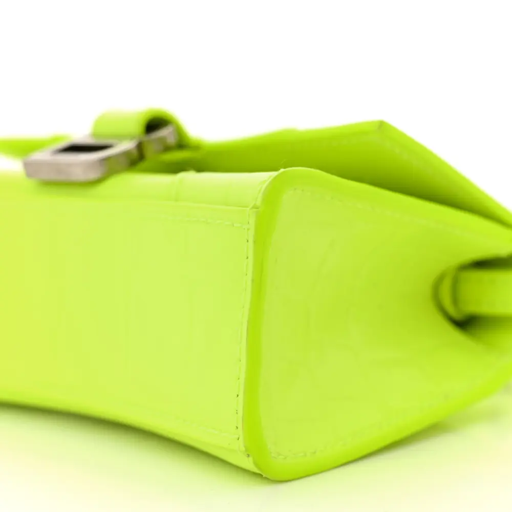 Lushentic Grade Handbags Mini Hourglass Top Handle Bag Fluo Yellow - Image 4