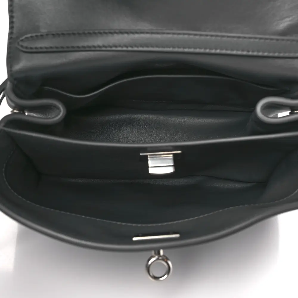 Lushentic Grade Replica Mini Rodeo Top Handle Handbag Grey Natural Smooth Calfskin Leather Silver Hardware - Image 7