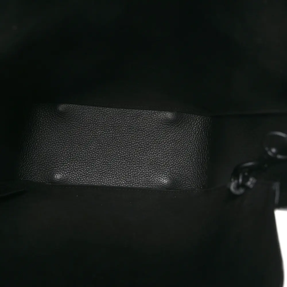 Lushentic Quality Bags - 2.0 North South Tote Black Embossed Calfskin - Image 2