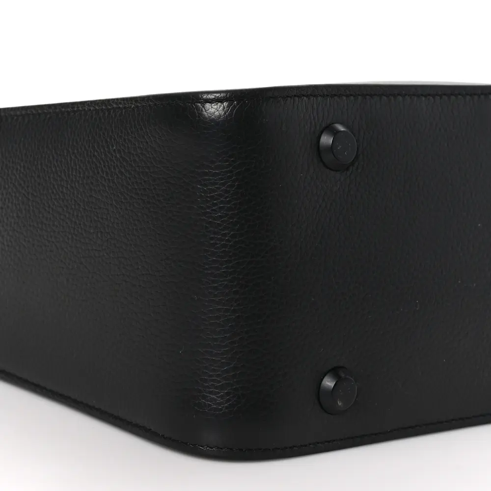 Lushentic Quality Bags - 2.0 North South Tote Black Embossed Calfskin - Image 5