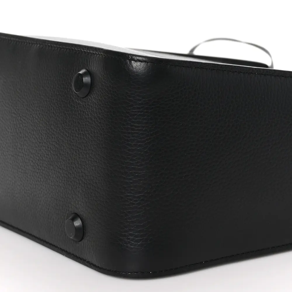 Lushentic Quality Bags - 2.0 North South Tote Black Embossed Calfskin - Image 4