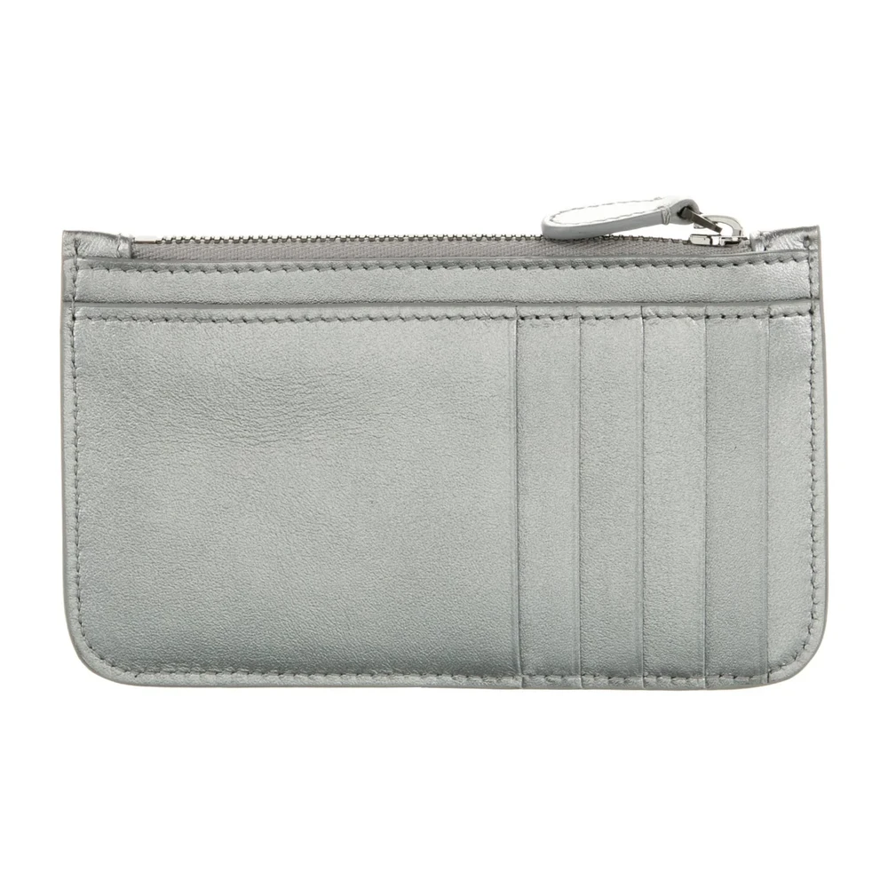 Lushentic Replicas Small Wallet Metallic Silver Printed Leather - Image 2