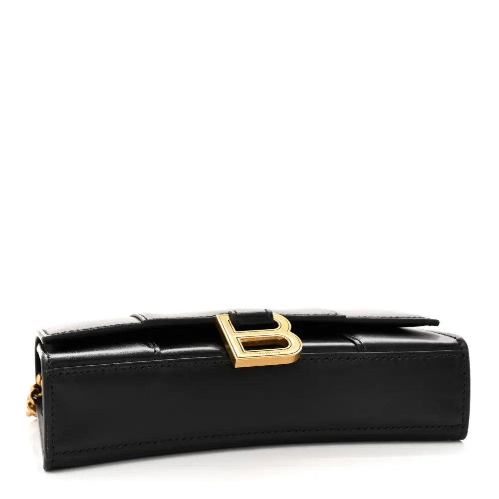 Lushentic Class XS Hourglass Chain Bag - Black Calfskin, Gold Hardware - Image 6