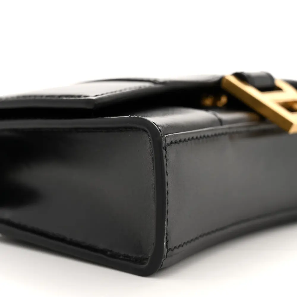 Lushentic Class XS Hourglass Chain Bag - Black Calfskin, Gold Hardware - Image 5