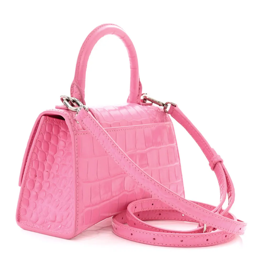 Lushentic Grade XS Hourglass Top Handle Bag in Baby Pink Leather - Image 3