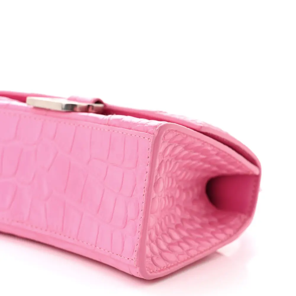 Lushentic Grade XS Hourglass Top Handle Bag in Baby Pink Leather - Image 4