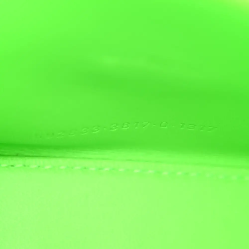 Lushentic XS Hourglass Top Handle Bag in Fluo Green Leather - Image 8