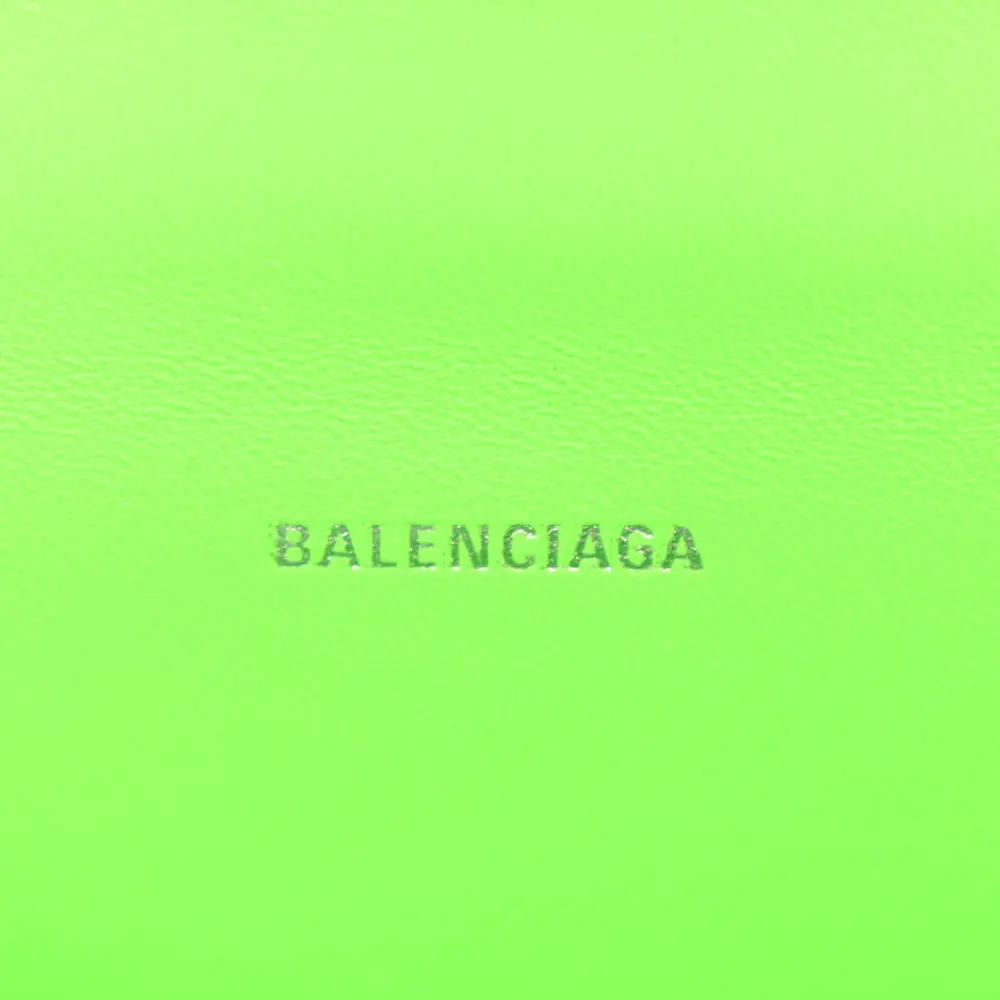 Lushentic XS Hourglass Top Handle Bag in Fluo Green Leather - Image 2