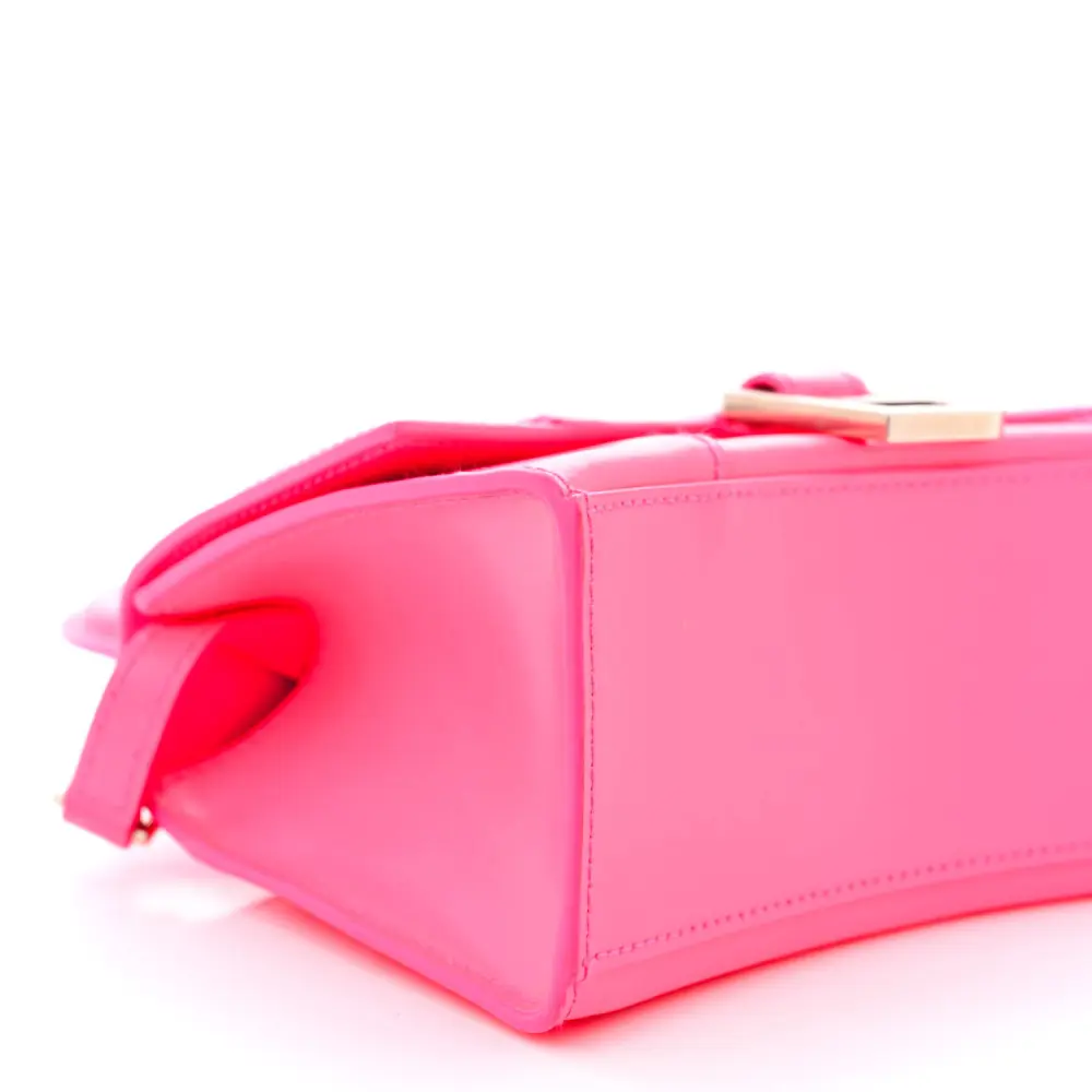Lushentic Quality Handbags - XS Hourglass Hot Pink Shiny Leather - Image 5