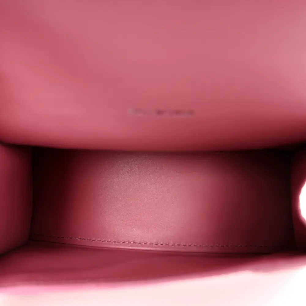 Lushentic Bags XS Hourglass Top Handle Bag Sweet Pink Glitter Fabric Silver Hardware - Image 6