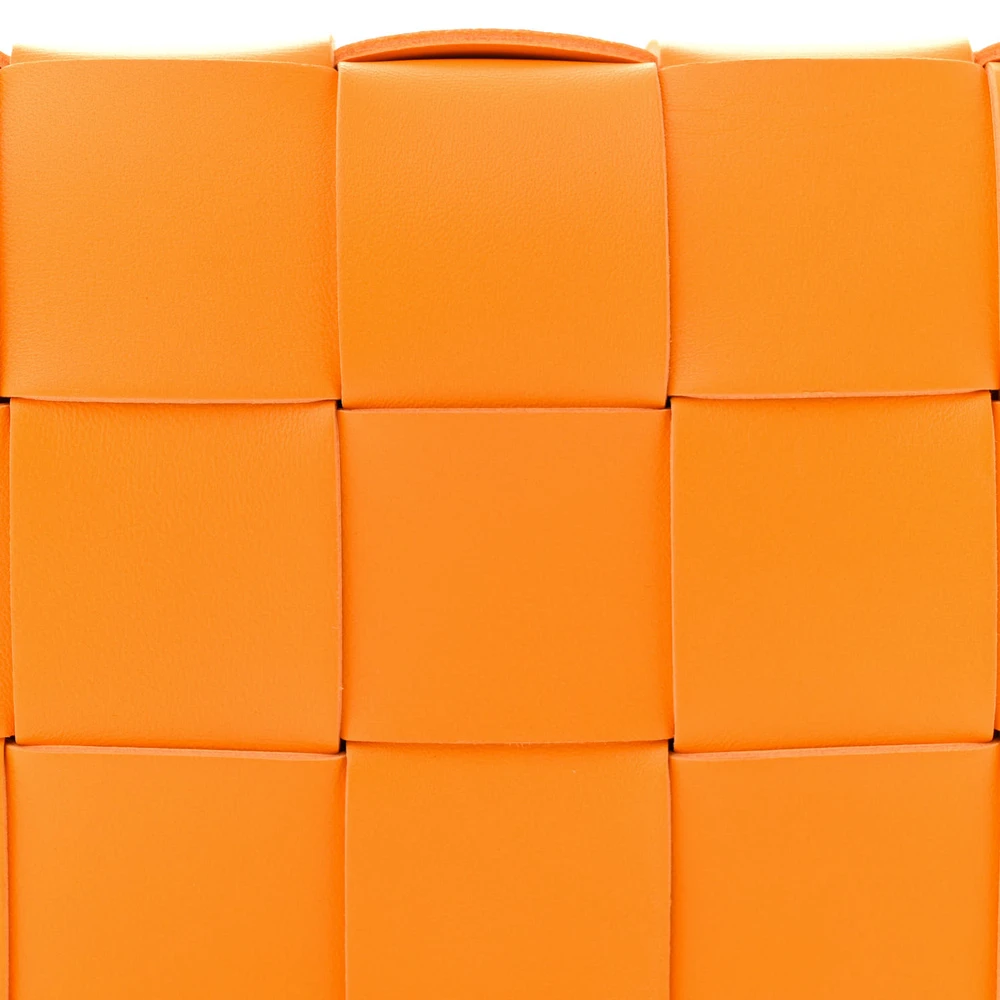 Lushentic Handbags Maxi Intrecciato Cassette Crossbody Bag Tangerine - Image 8