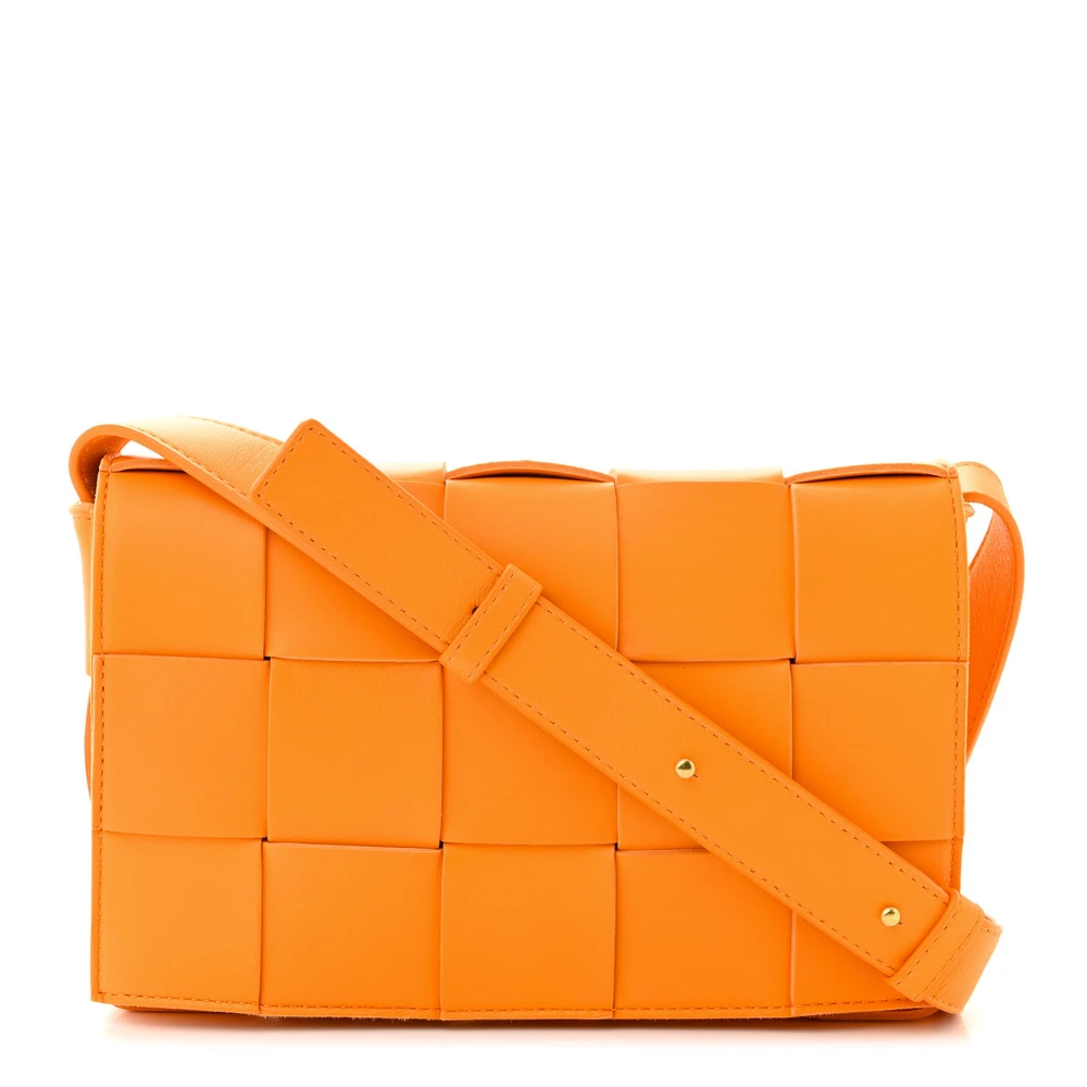 Lushentic Handbags Maxi Intrecciato Cassette Crossbody Bag Tangerine