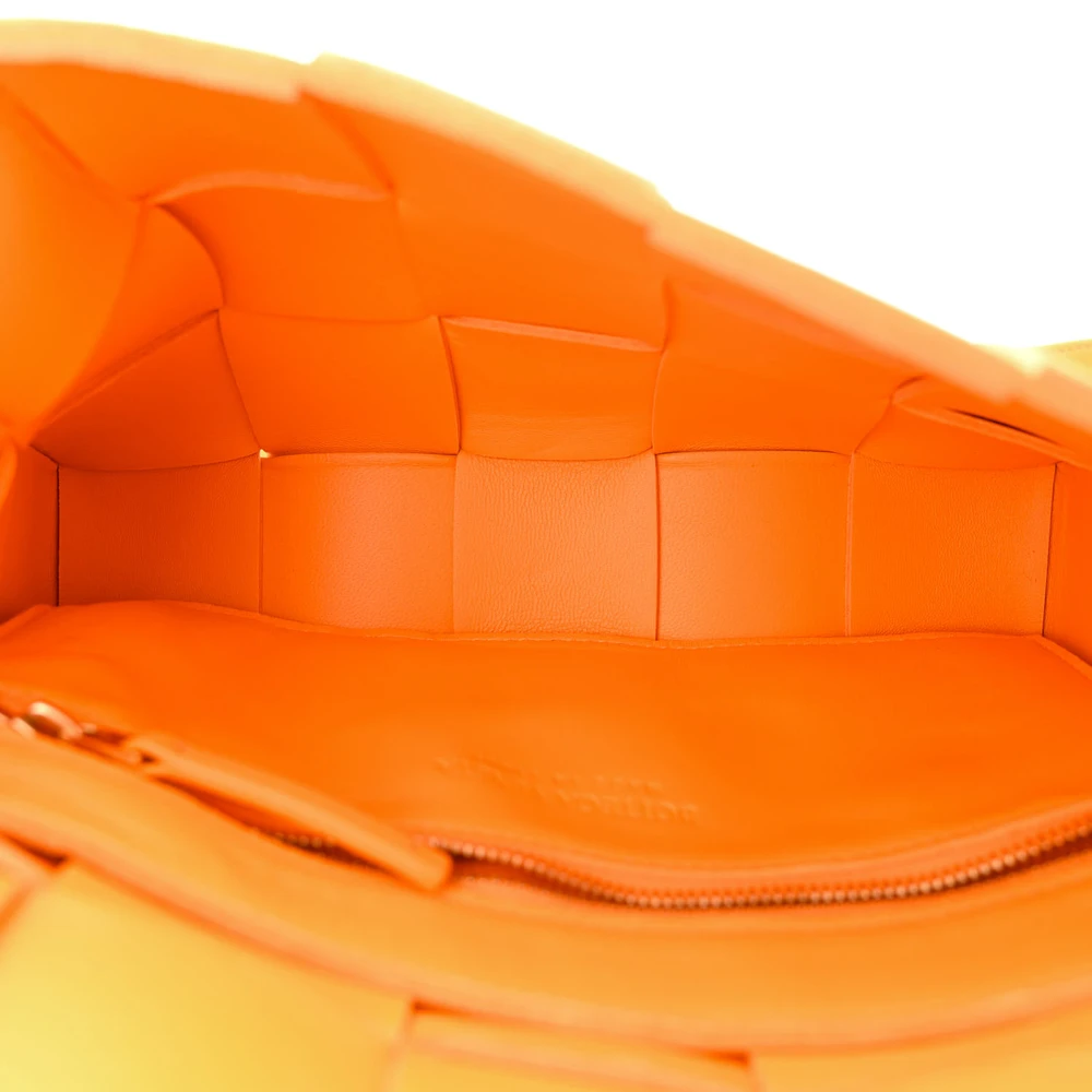 Lushentic Handbags Maxi Intrecciato Cassette Crossbody Bag Tangerine - Image 7