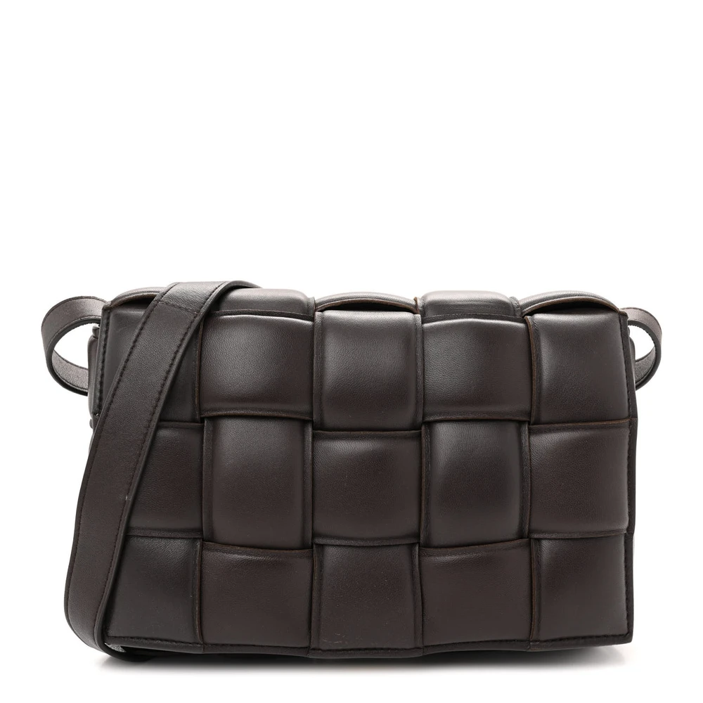 Lushentic Quality Bags Maxi Intrecciato Padded Cassette Crossbody Bag Fondente Nappa Leather