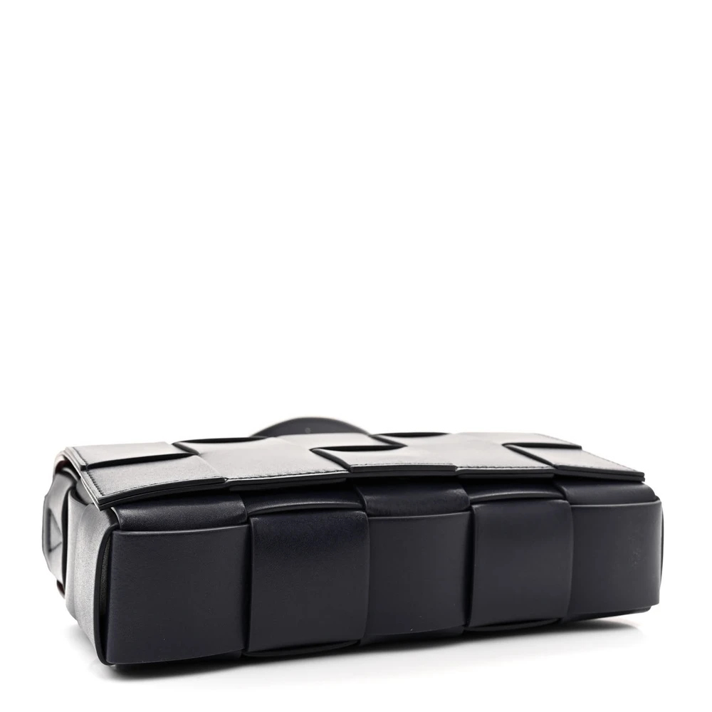 Lushentic Replicas Maxi Intreccio Small Cassette Crossbody Bag Navy Blue - Image 6