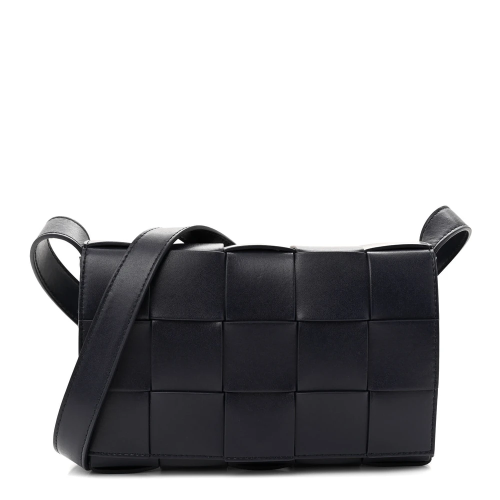 Lushentic Replicas Maxi Intreccio Small Cassette Crossbody Bag Navy Blue