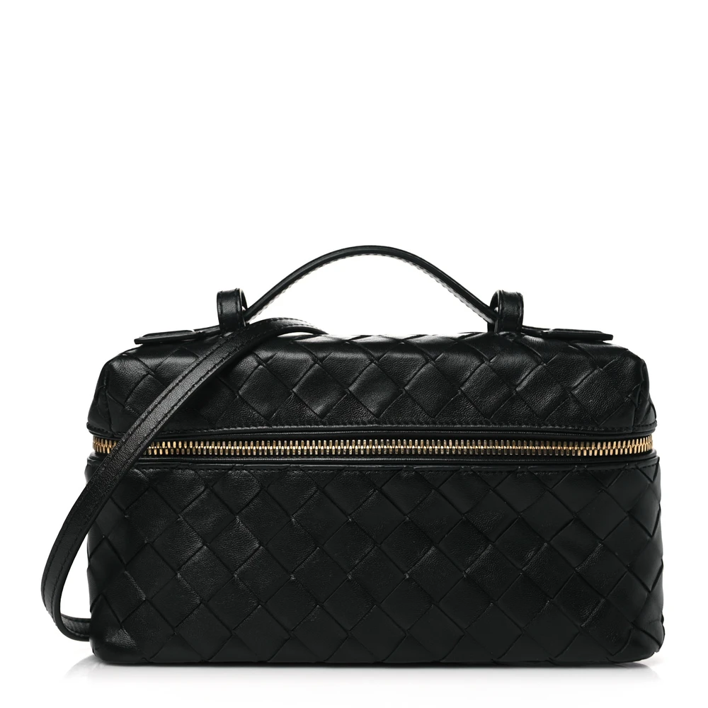 Lushentic Grade Bags - Medium Bang Bang Vanity Case in Black Calfskin
