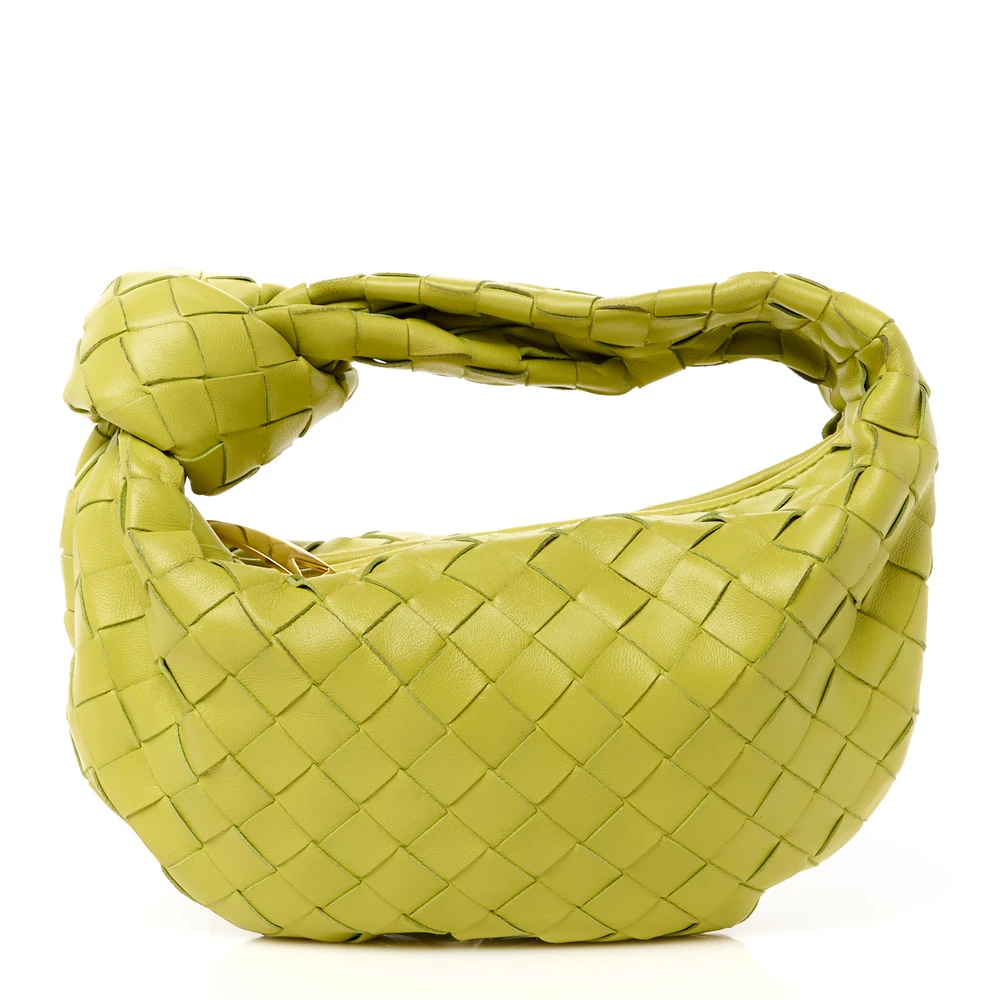Lushentic Grade Designer Bags: Mini Intrecciato Jodie Kiwi Nappa