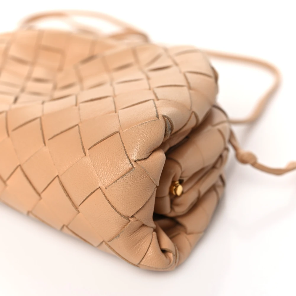 Lushentic Grade Replicas Mini Intrecciato The Pouch Almond Nappa Leather - Image 5