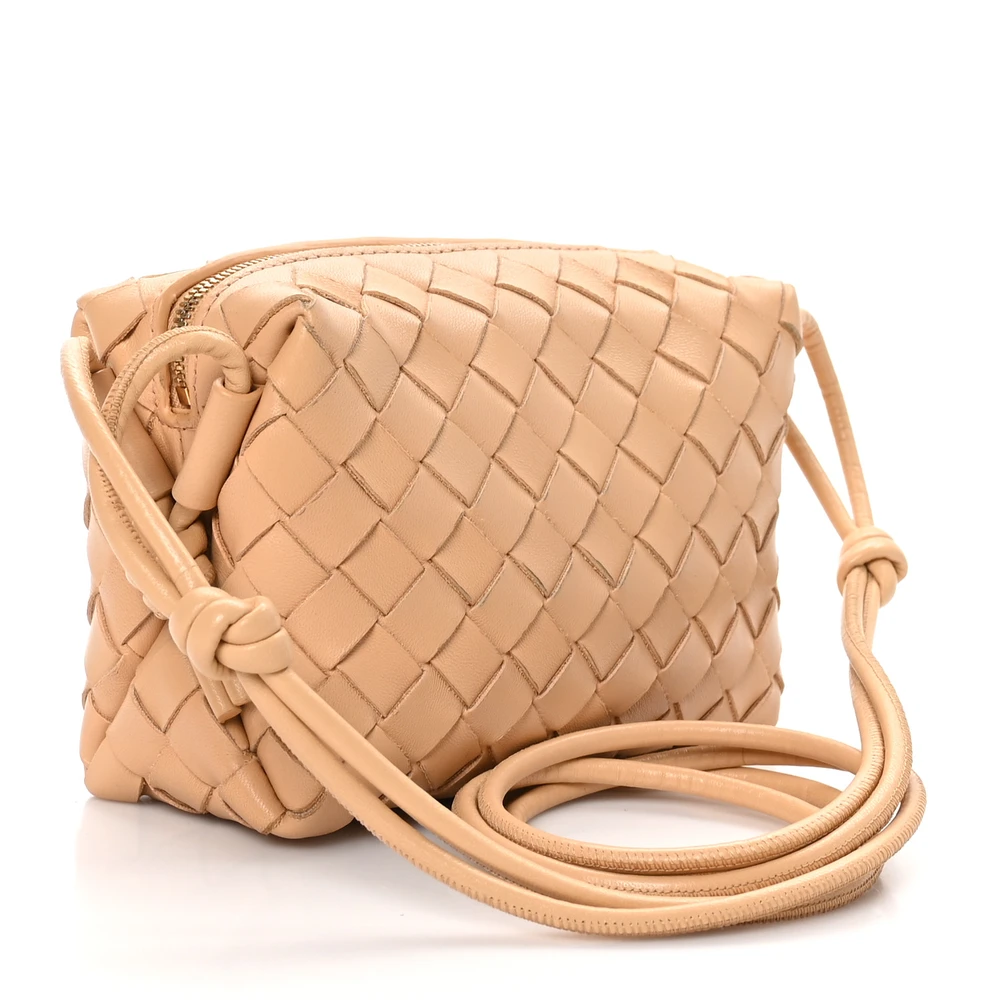 Lushentic Handbags Mini Loop Camera Bag in Almond Nappa Leather - Image 3