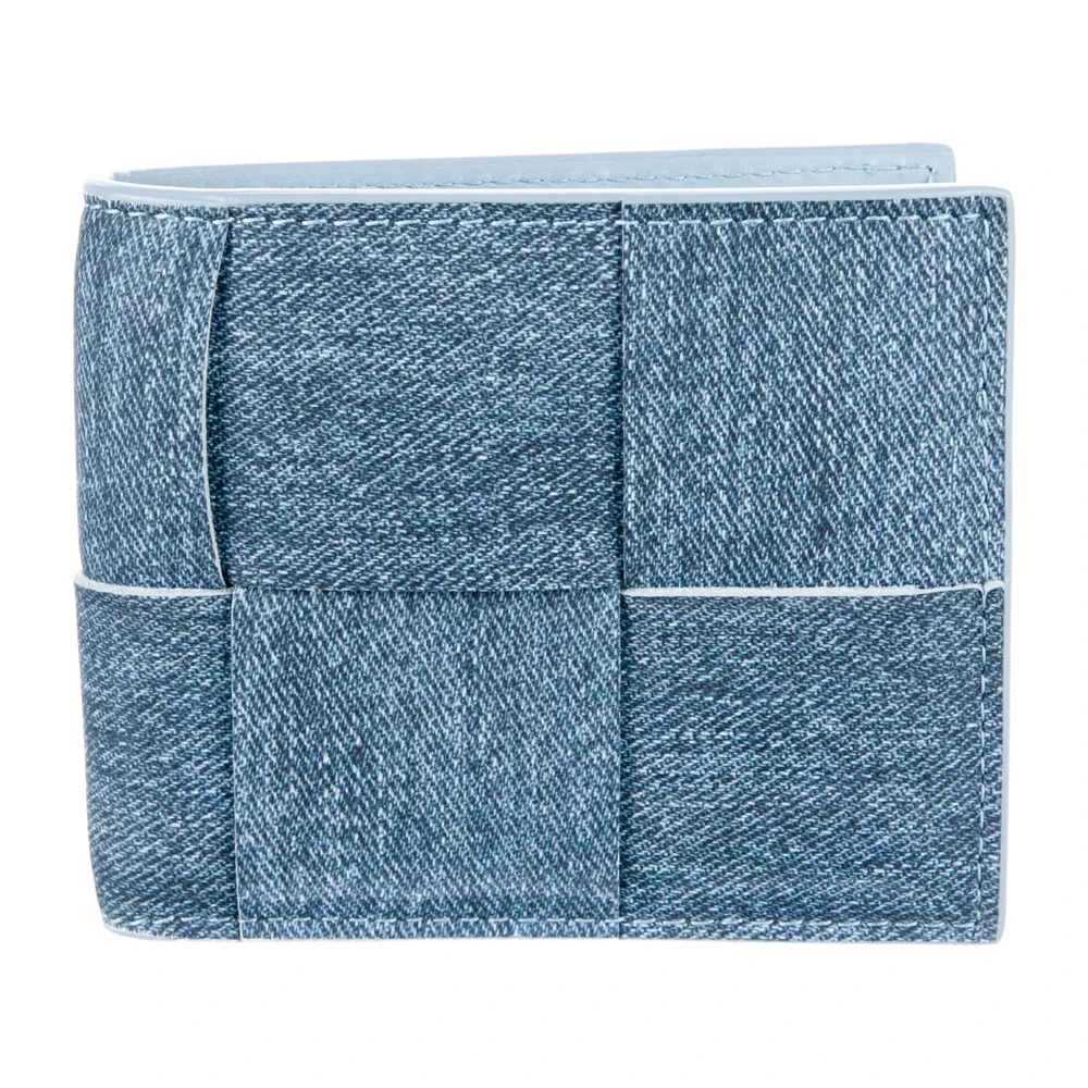 Lushentic Bag Small Bifold Wallet - Blue Woven Leather