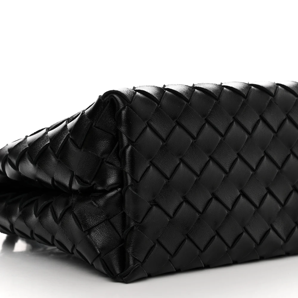 Lushentic Designer Small Intrecciato Andiamo Shoulder Bag, Black - Image 4