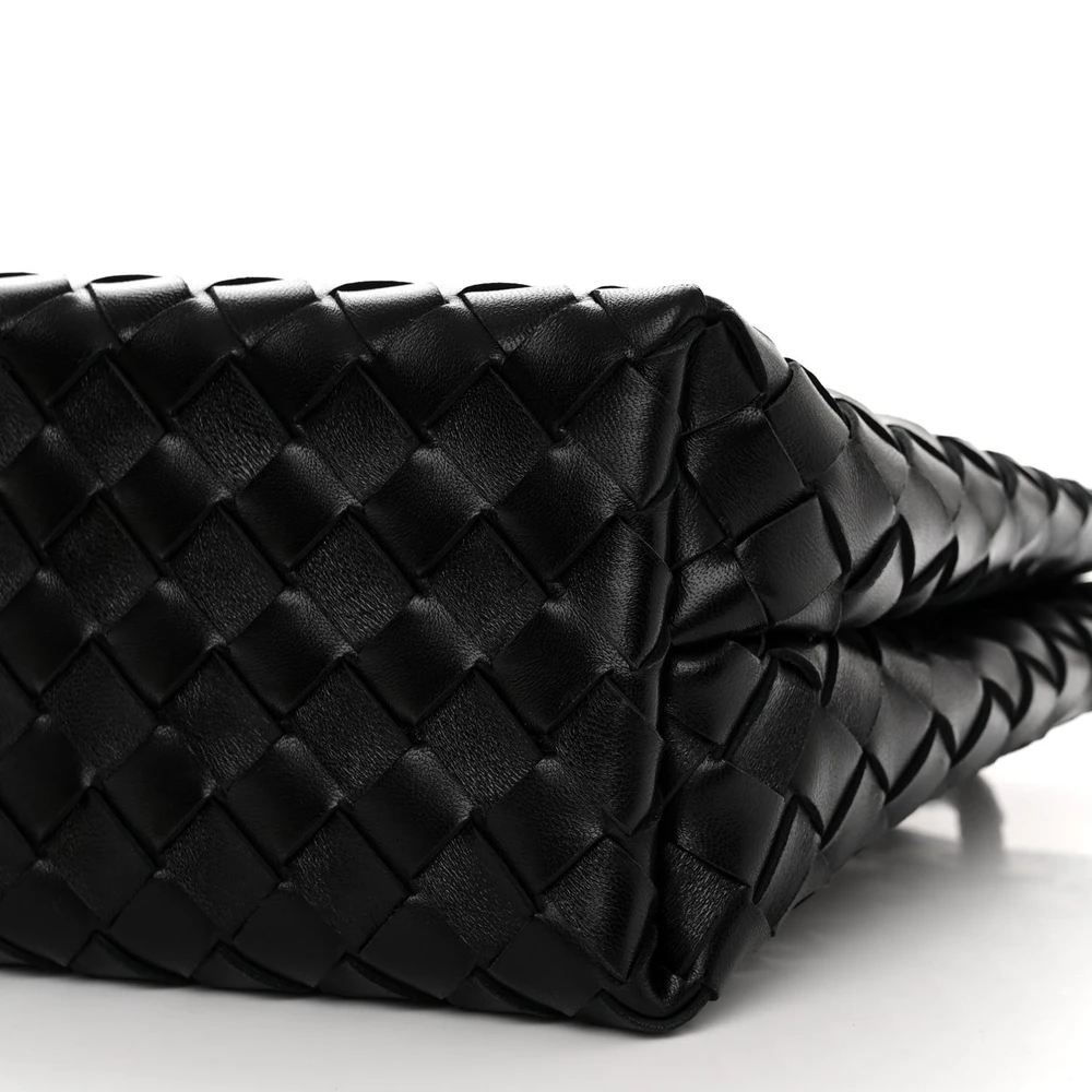 Lushentic Designer Small Intrecciato Andiamo Shoulder Bag, Black - Image 5