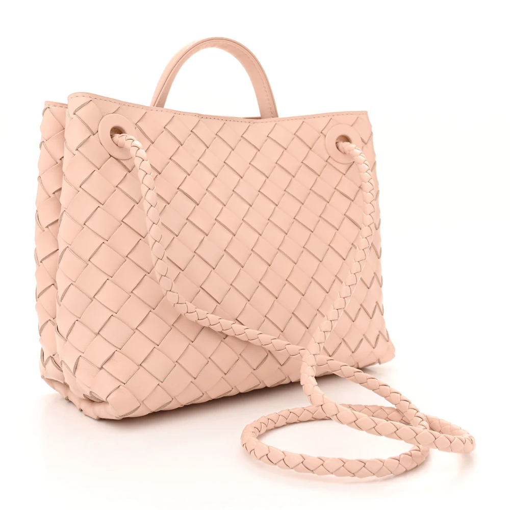 Lushentic Grade Bag - Small Intrecciato Andiamo Shoulder Bag Nude Nappa Leather - Image 3
