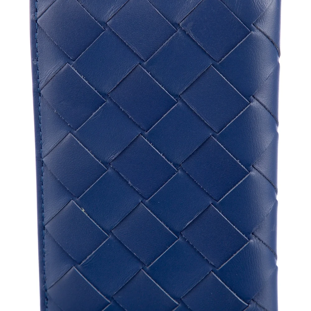 Lushentic Quality Bags - Small Wallet in Blue Intrecciato Weave Leather - Image 2