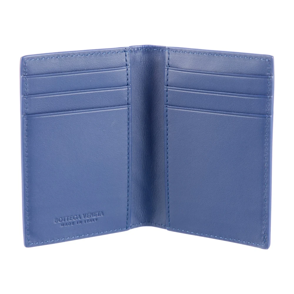 Lushentic Quality Bags - Small Wallet in Blue Intrecciato Weave Leather - Image 3