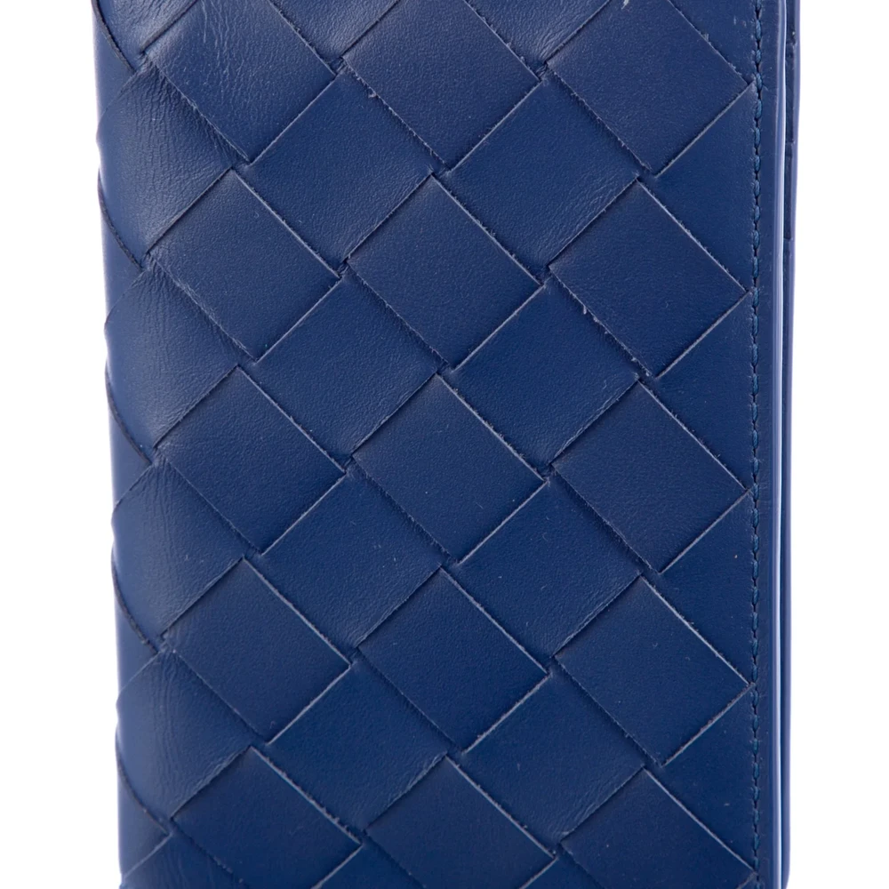 Lushentic Quality Bags - Small Wallet in Blue Intrecciato Weave Leather