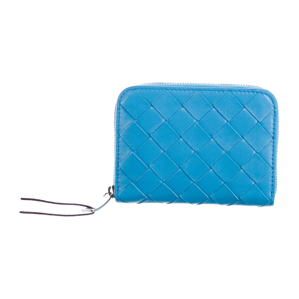 Lushentic Grade Small Wallet in Blue Nappa Leather with Silver Hardware