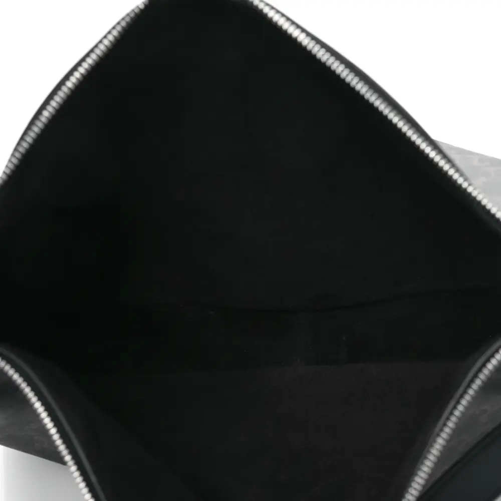 Lushentic Handbags - Large Romy Shoulder Bag in Black Triomphe Canvas - Image 7