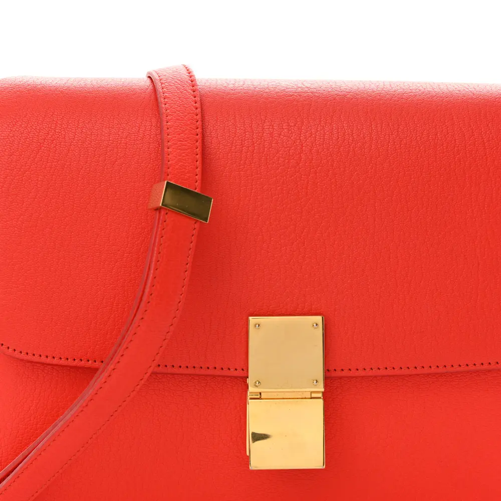 Lushentic Reviews Medium Classic Box Flap Bag in Alizarin Goatskin Leather - Image 8