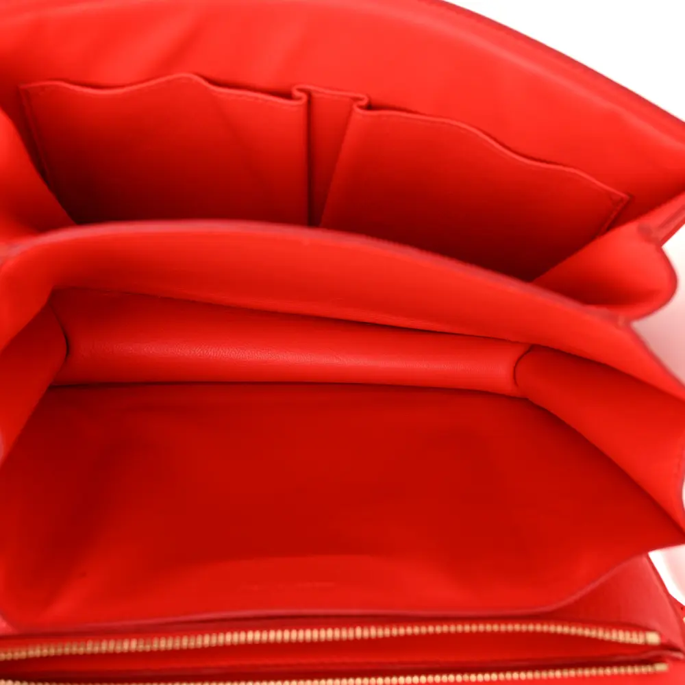 Lushentic Reviews Medium Classic Box Flap Bag in Alizarin Goatskin Leather - Image 7