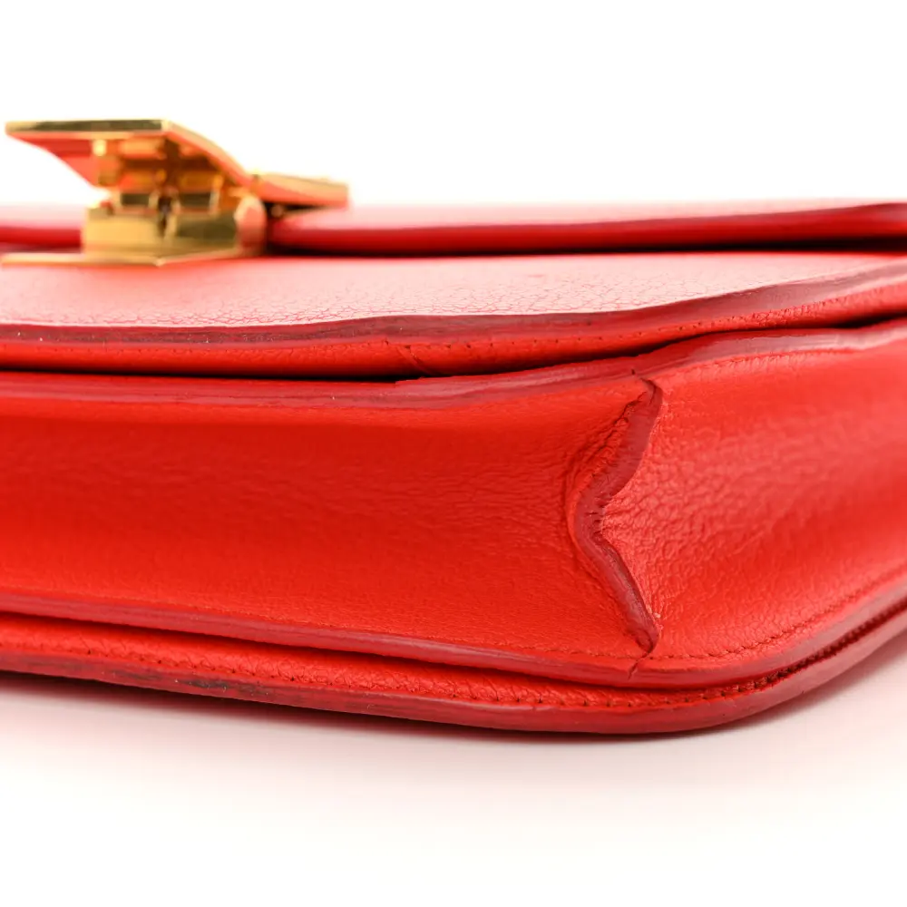 Lushentic Reviews Medium Classic Box Flap Bag in Alizarin Goatskin Leather - Image 5