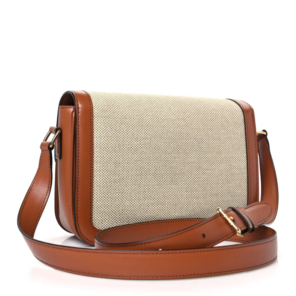 Lushentic Grade Replica Medium Classique Triomphe Bag in White & Tan - Image 3