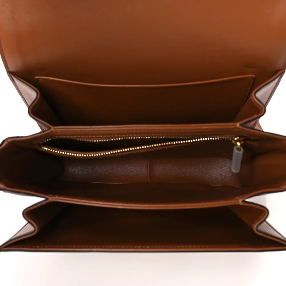 Lushentic Grade Replica Medium Classique Triomphe Bag in White & Tan - Image 7