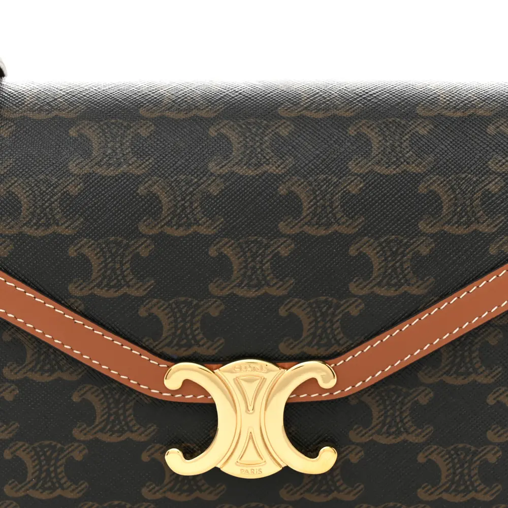 Lushentic Replicas Medium Envelope Bag - Tan Triomphe Canvas Leather - Image 8