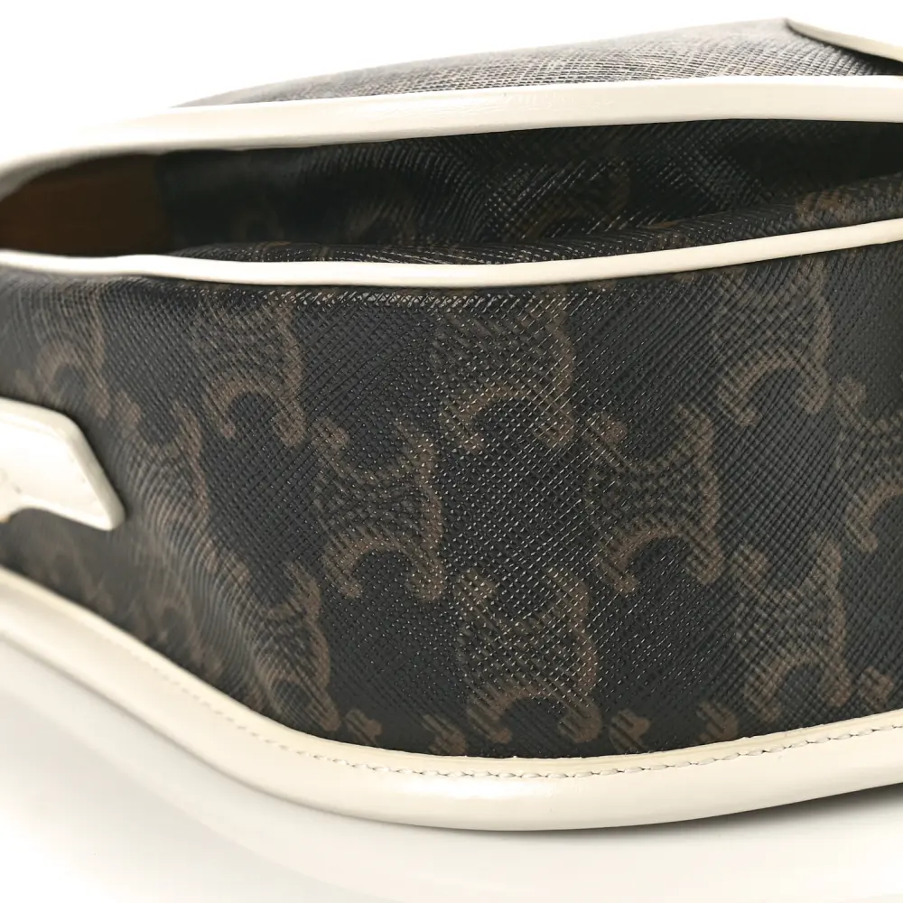 Lushentic Quality Handbags: Medium Folco Bag in White Canvas - Image 4