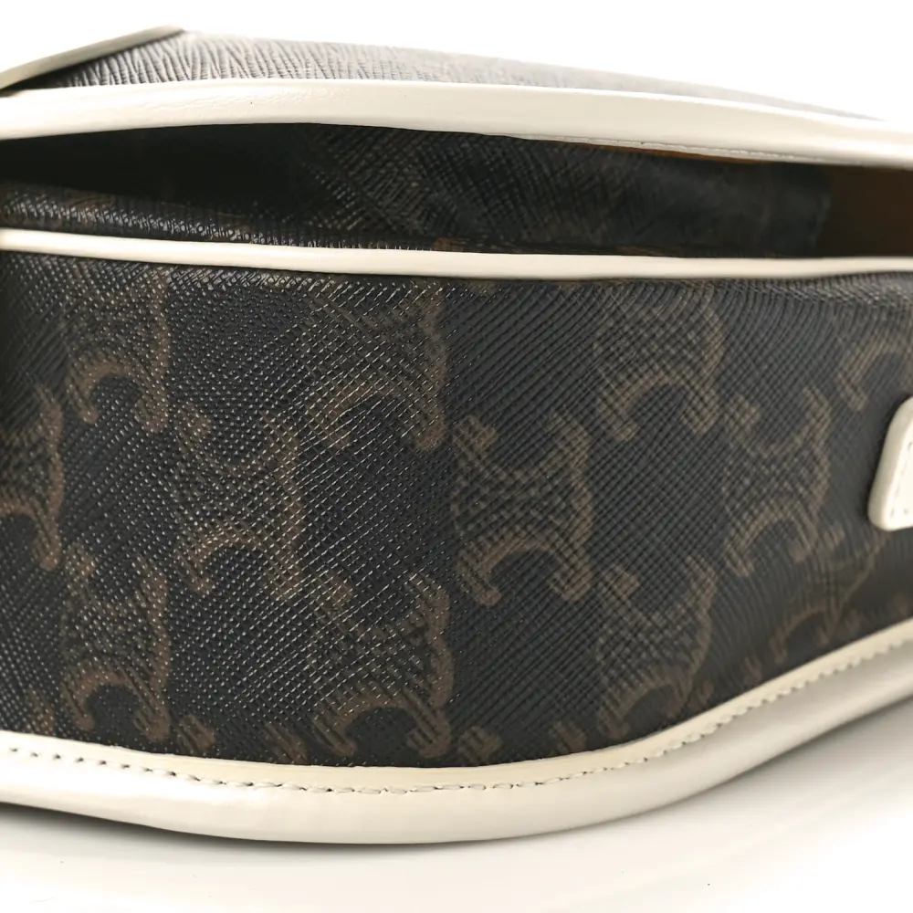 Lushentic Quality Handbags: Medium Folco Bag in White Canvas - Image 5